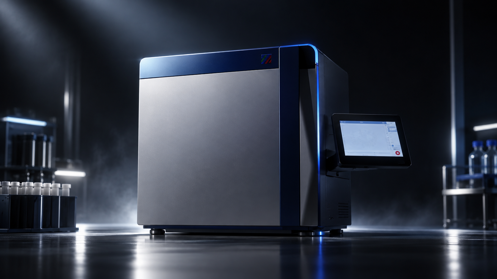 Mockup AI di un reveal cinematografico Apple-style del prodotto simile a ETHOS